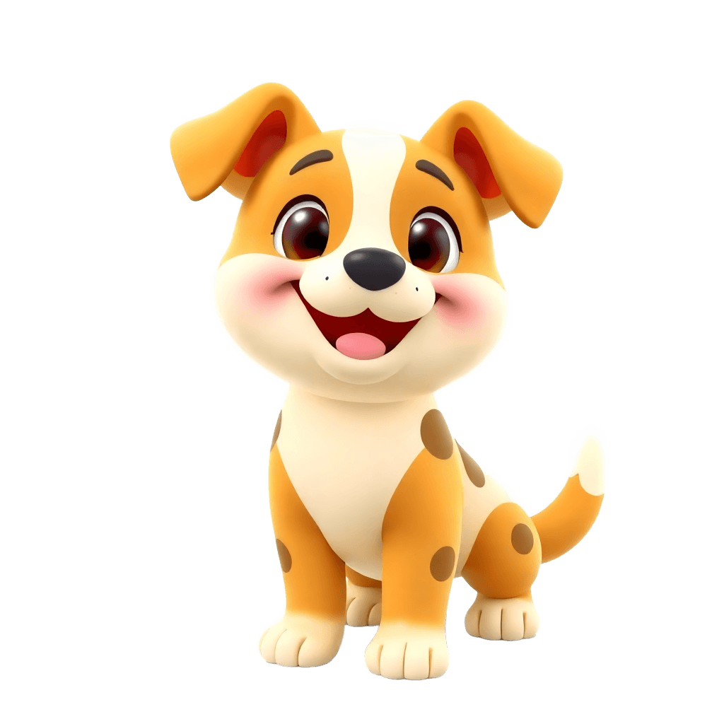 Friendly dog illustration